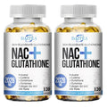 Daitea NAC + Glutathione Health Supplement, Supports Liver Health, Supports Skin Health,120 Capsules