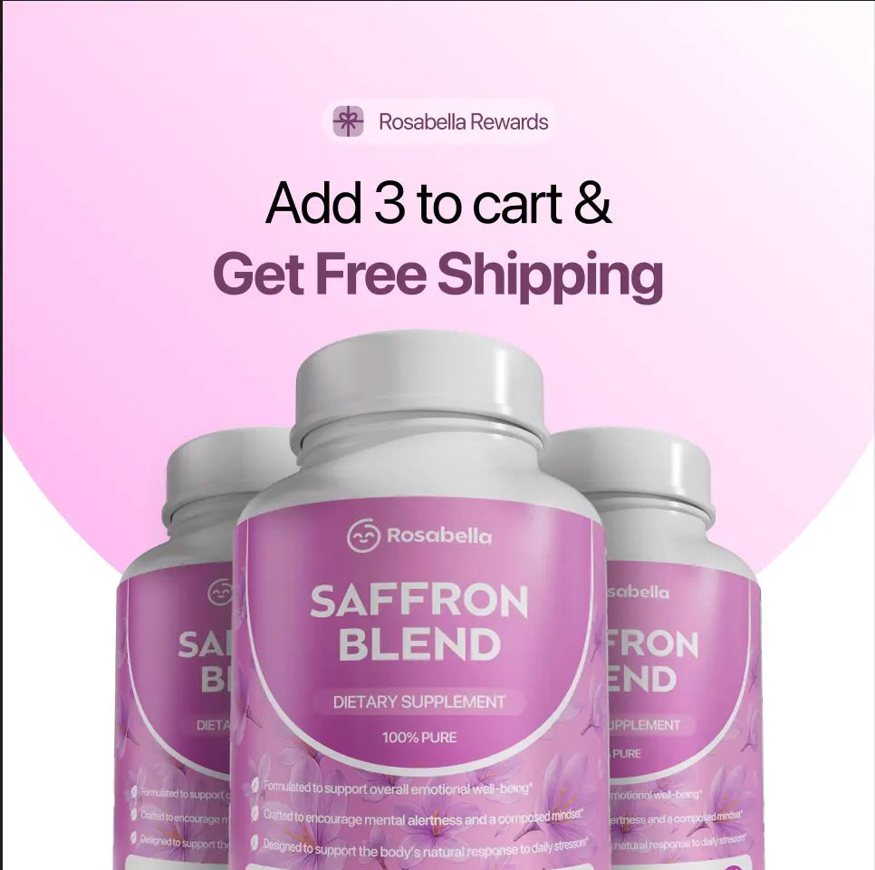 Rosabella Saffron Supplement [88mg] for Mental Clarity, Digestion, Positive Mood & Blue Light Eye Health - Vegan