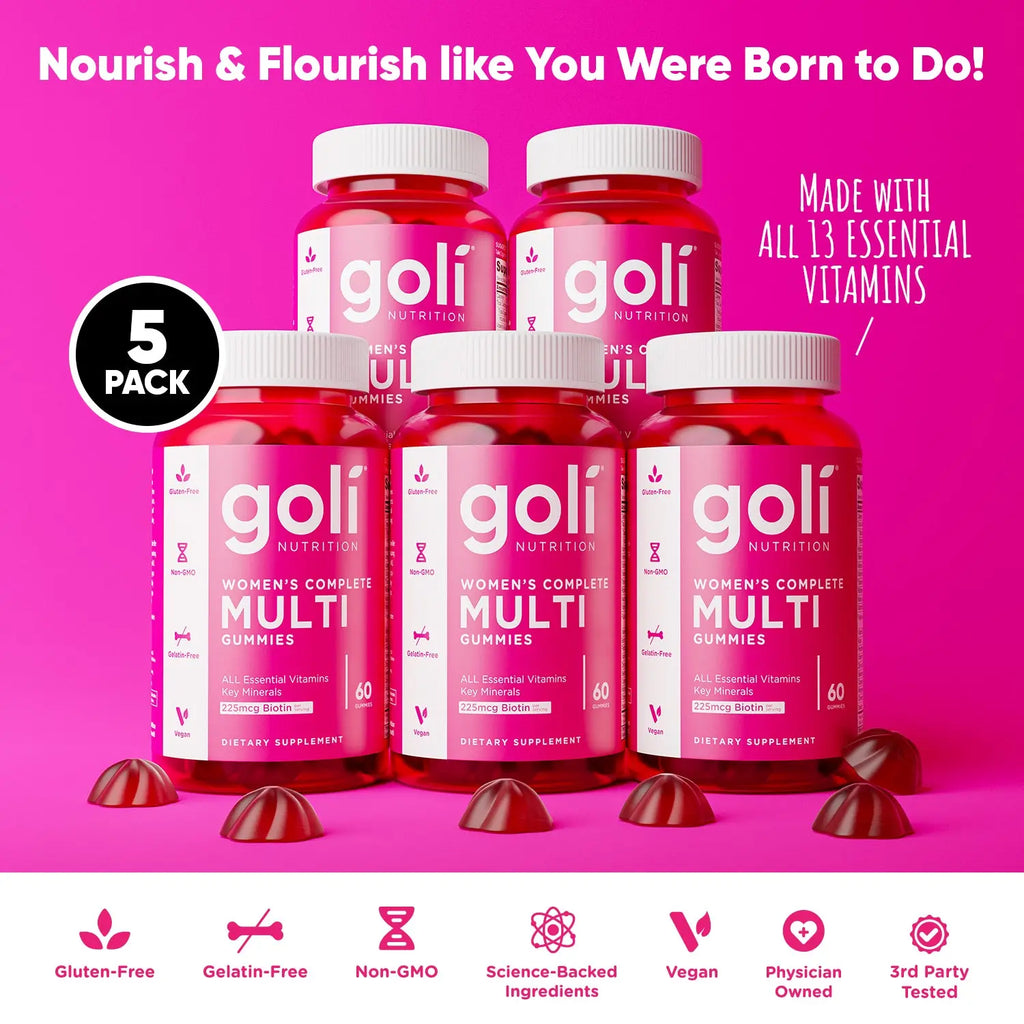1 Bottle of Women's Complete Multi Gummies. Gluten-Free, Vegan, Non-GMO, and Gelatin-Free.