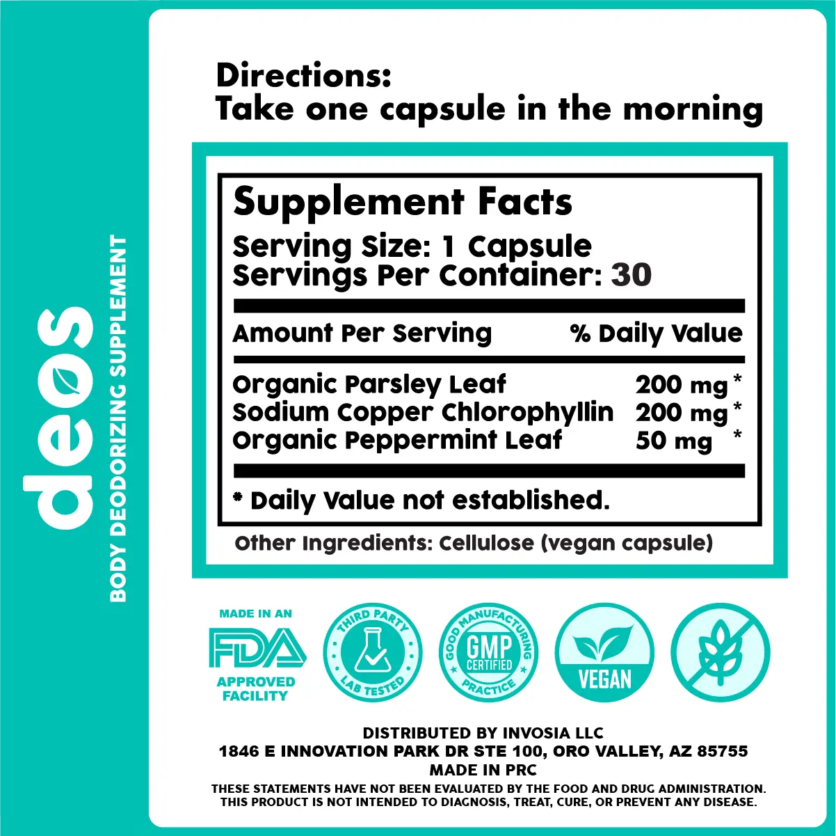 Full Body Deodorant Supplement | DEOS Internal Deodorant Full Body | Multi Pack