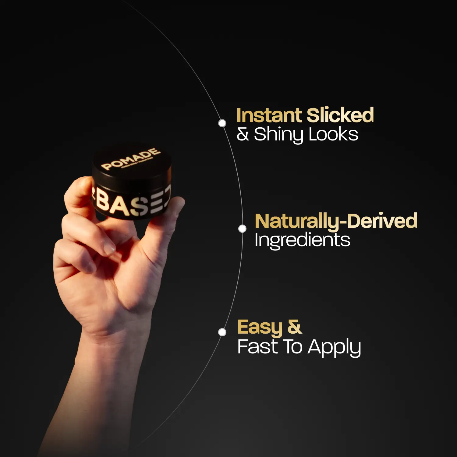 BASED Pomade | Medium Hold & Medium Shine | Simple, Effective, BASED.