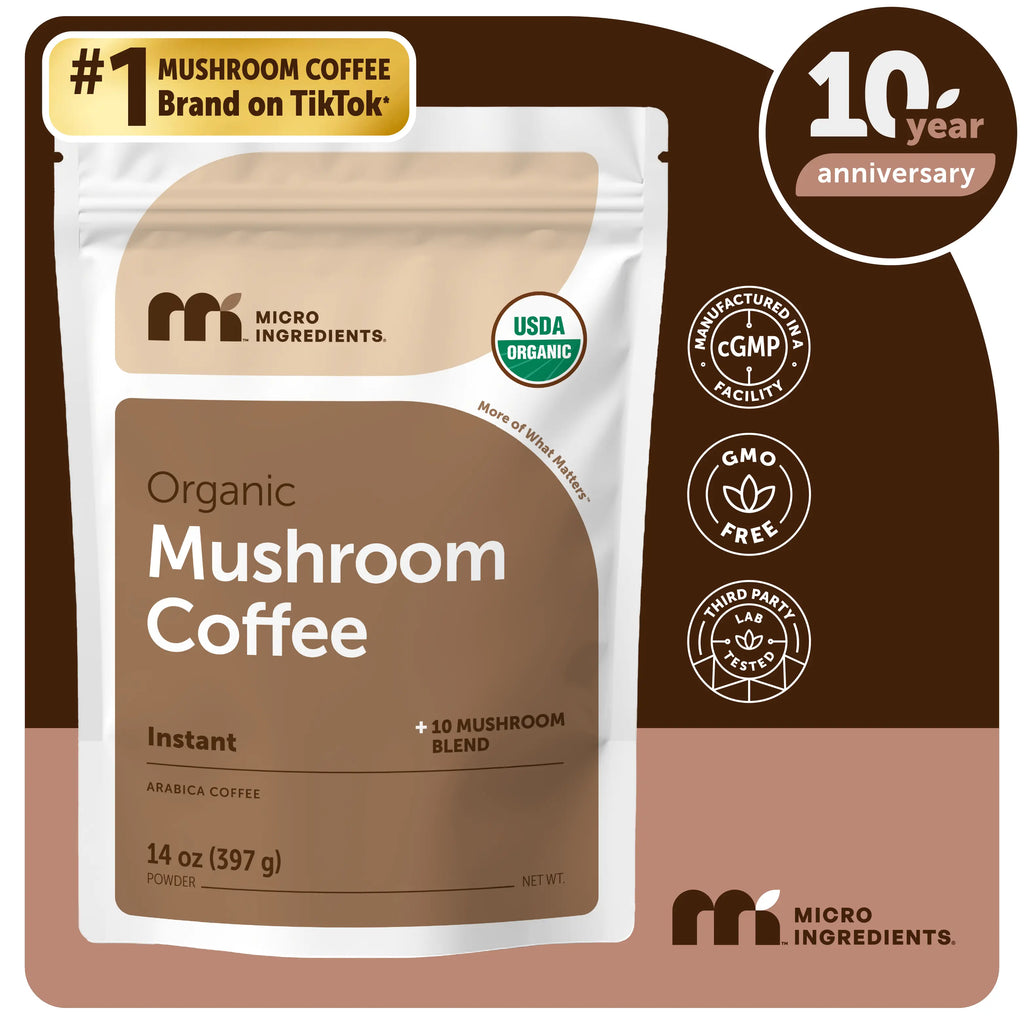 Micro Ingredients Organic Instant 10 in 1 Mushroom Coffee Powder