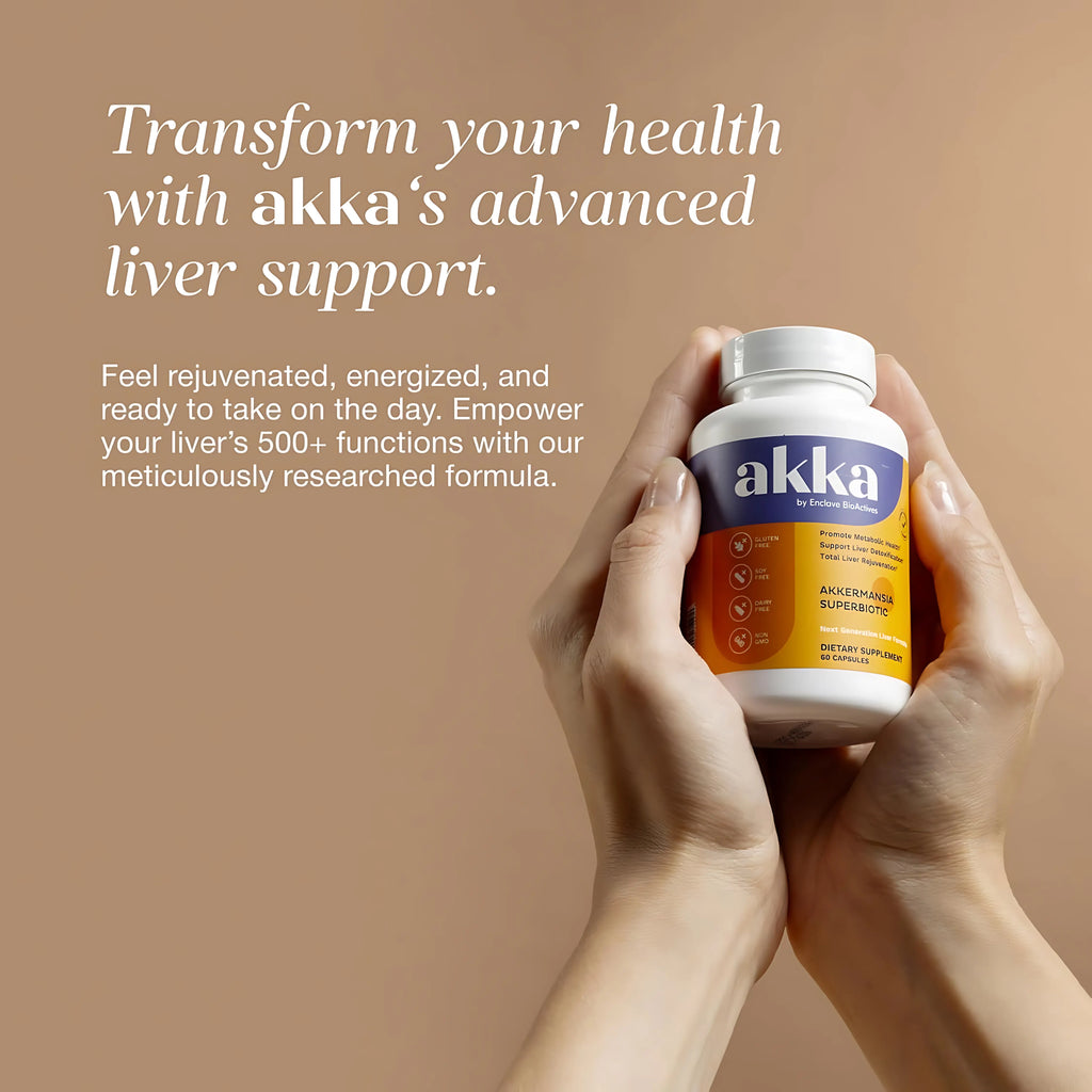 AKKA - Akkermansia Probiotic Liver Cleanse Detox & Repair - Liver Health Supplement for Energy, Digestion & Metabolism with Akkermansia Muciniphila (AKKA Superbiotics), Non-GMO, Gluten-Free, 60 Caps
