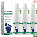 (3 bottles)Tea Tree Oil Foot Spray - Plantar Moisturizing Deodorant for Odor Control & Dry Feet Care, Natural Foot Sanitizer with Antifungal Properties,Ximonth Clear Foot Sanitizer Spray,for Foot & Shoe Freshness