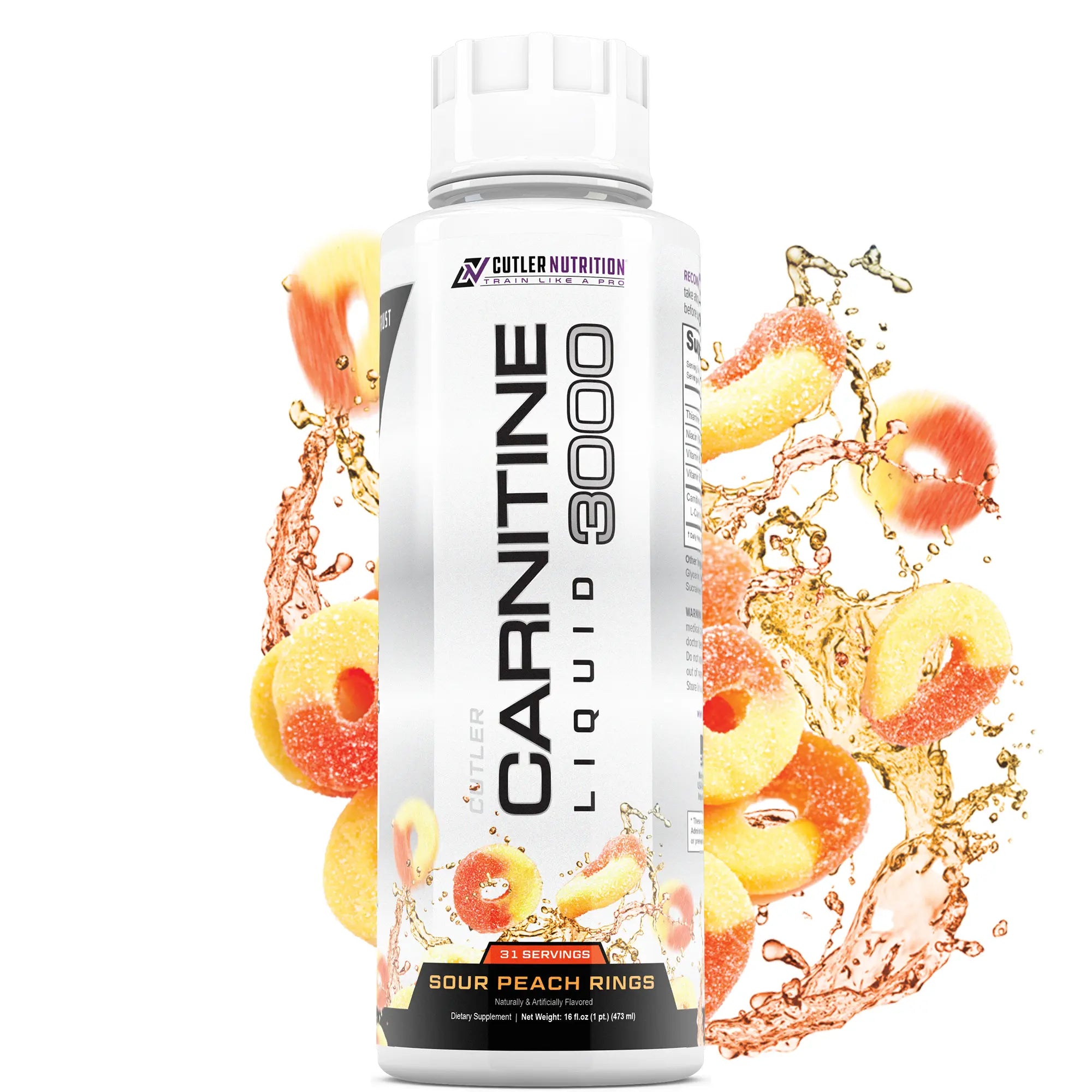 Cutler Nutrition Liquid Carnitine 3000 for Energy and Recovery Support Dietary Fitness Supplement Edible Healthcare Vitamin