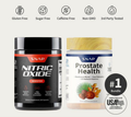 Ultimate Men's Health Bundle - Snap Supplements - Nitric Oxide Booster 60ct + Prostate Health Bundle - Natural Supplement Capsules - Support Blood Circulation & Prostate Health