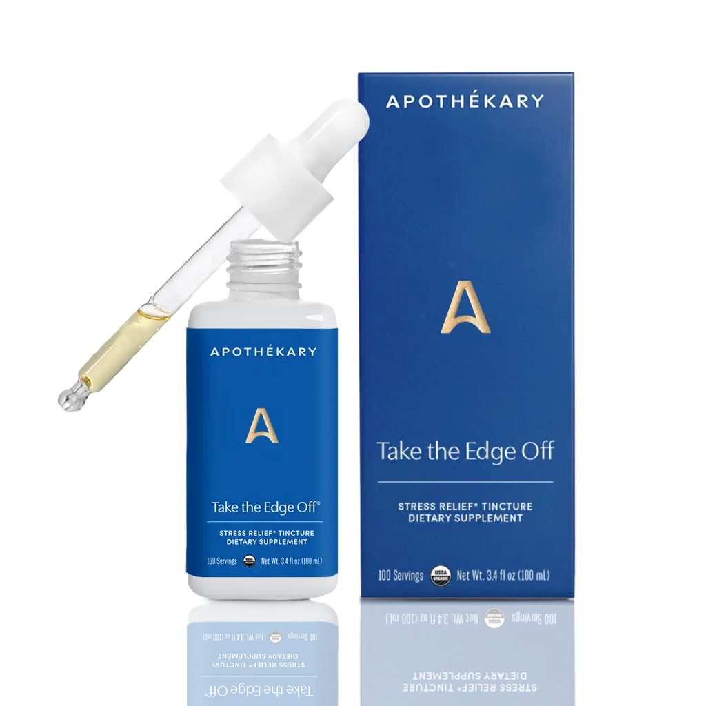 Apothékary Take the Edge Off - Stress & Tension Relief Liquid Herbal Drops* | Alcohol-Free, Certified Organic, Non-GMO Project Verified, Certified Gluten-Free, PETA Certified Vegan & Cruelty-Free, Third Party Tested, Plant-Based, Made in the USA