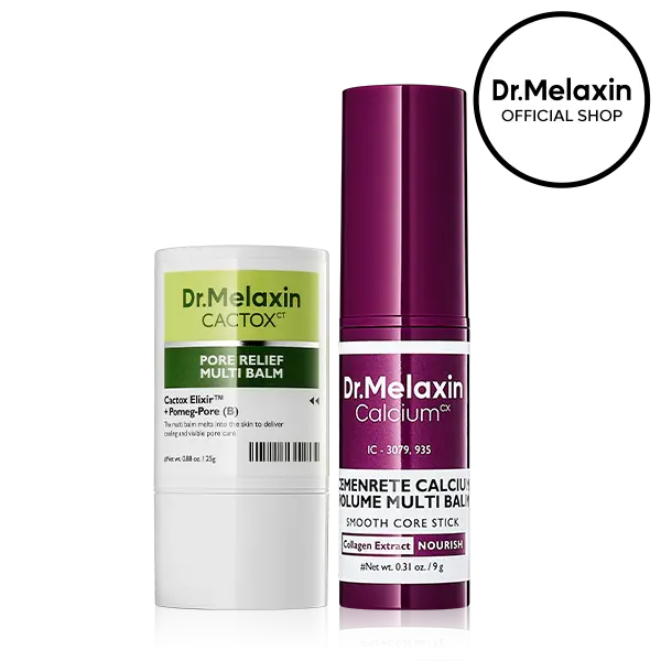 Two-Piece Set Cactox & Collagen Multi Pore Firming Duo with Cactus Cooling & Eye Care Stick for Visible Pore Refining and Skin Repair