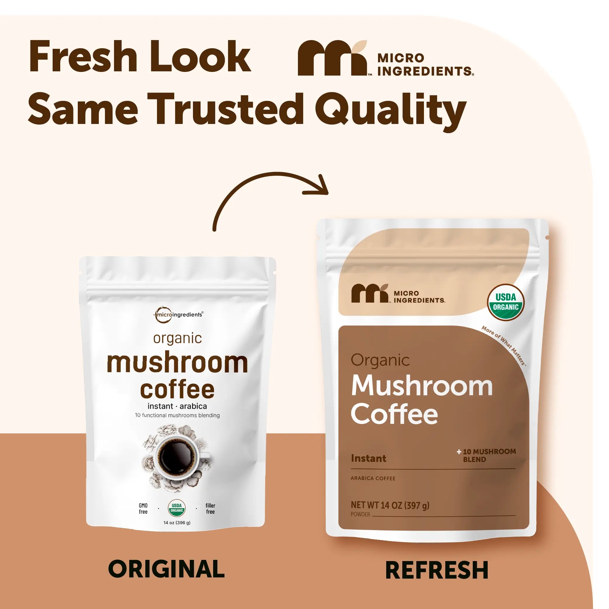 Micro Ingredients Organic Instant 10 in 1 Mushroom Coffee Powder