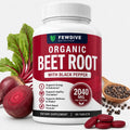FEWDIVE Beet Root Capsules with Black Pepper, Organic Beet Root Formula, Plant-Based Daily Nutrition Support, 90 Count