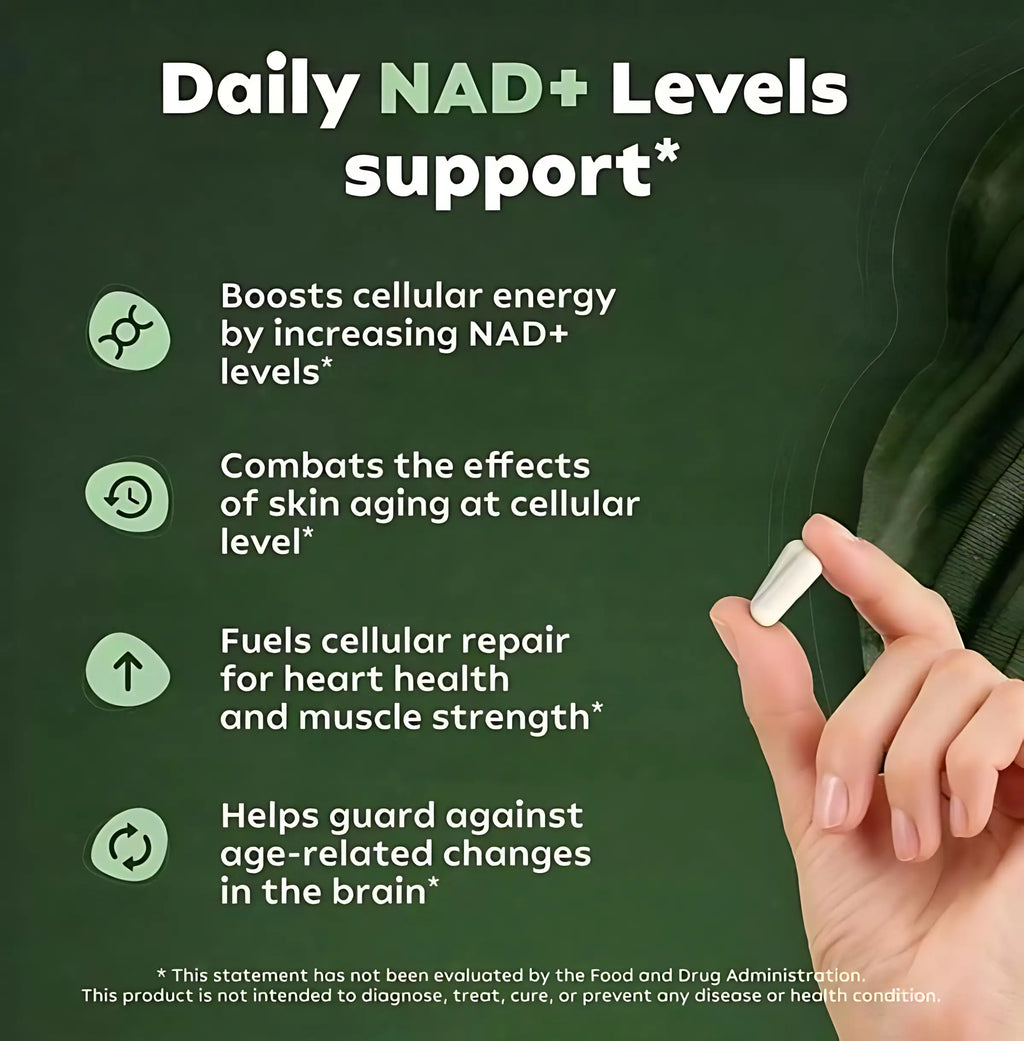 Reus Research NAD+ Nicotinamide Riboside 900mg, Liposomal NAD with Resveratrol, Skin Aging Support Supplement, 80 Capsules