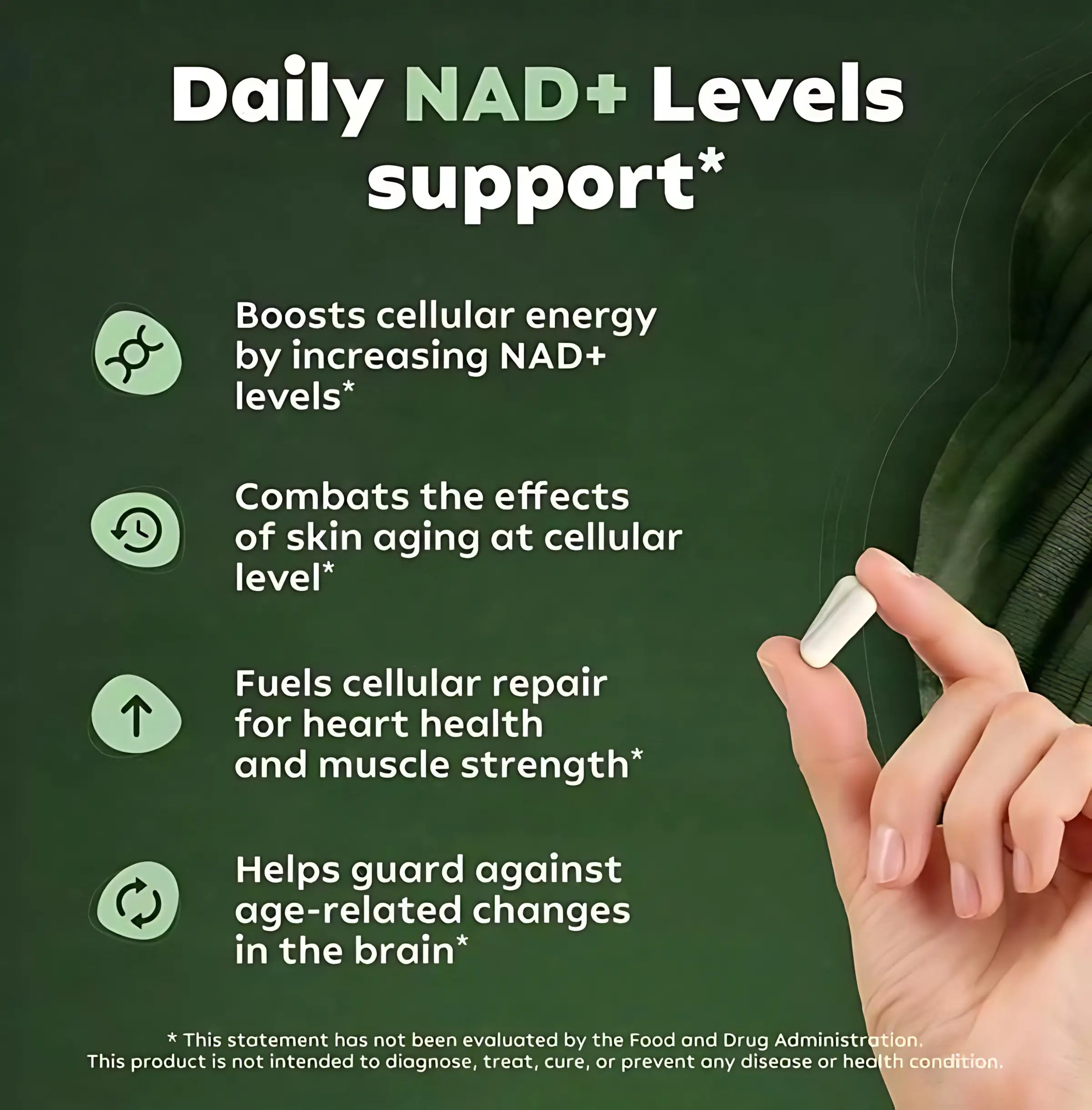 Reus Research NAD+ Nicotinamide Riboside 900mg, Liposomal NAD with Resveratrol, Skin Aging Support Supplement, 80 Capsules