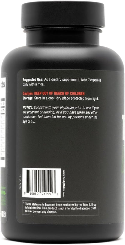 Sculpt Nation by V Shred Test Boost Max - Testosterone Supplement for Men - Tribulus Terrestris for Men - Natural Energy, Stamina, and Strength Booster - 60 Gluten Free Capsules