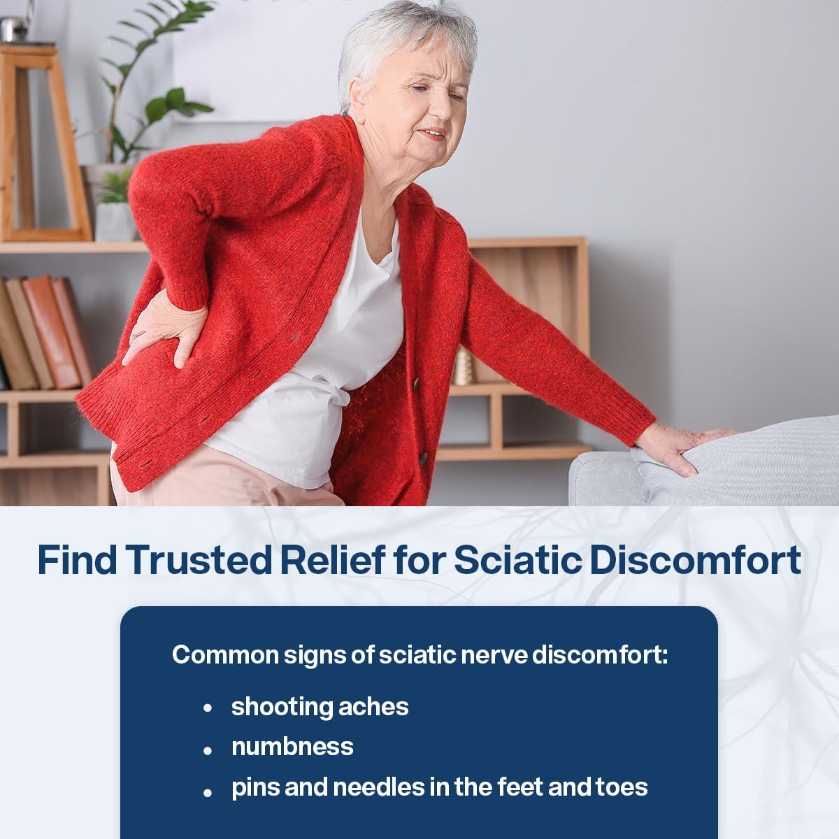 SciatiEase SciatiComfort Spine and Disc Support Supplement Sciatic Nerve Health Support Supplement - VIT D3 K2, Aquamin, Calcium, Magnesium, Type II Collagen, Pea (Palm Collagen) - 30 Day Supply