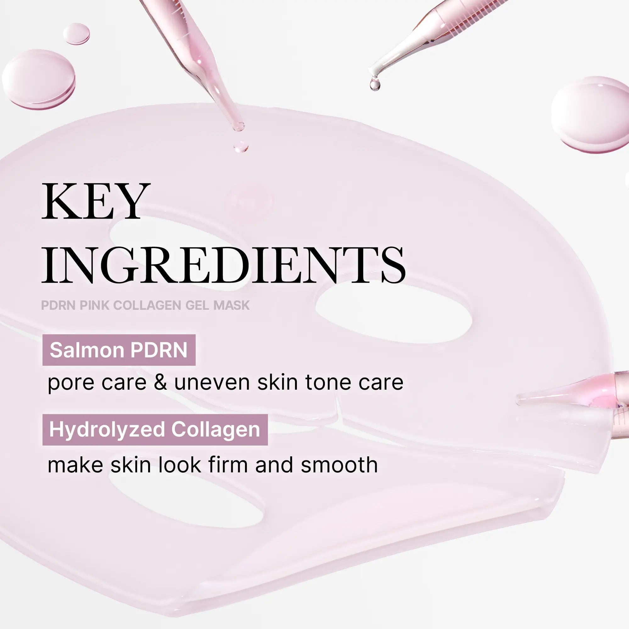 [medicube] PDRN Pink Collagen Gel Mask 4 Sheets Salmon DNA Color Changing Pink Glow Collagen Facial Mask Korean Skincare
