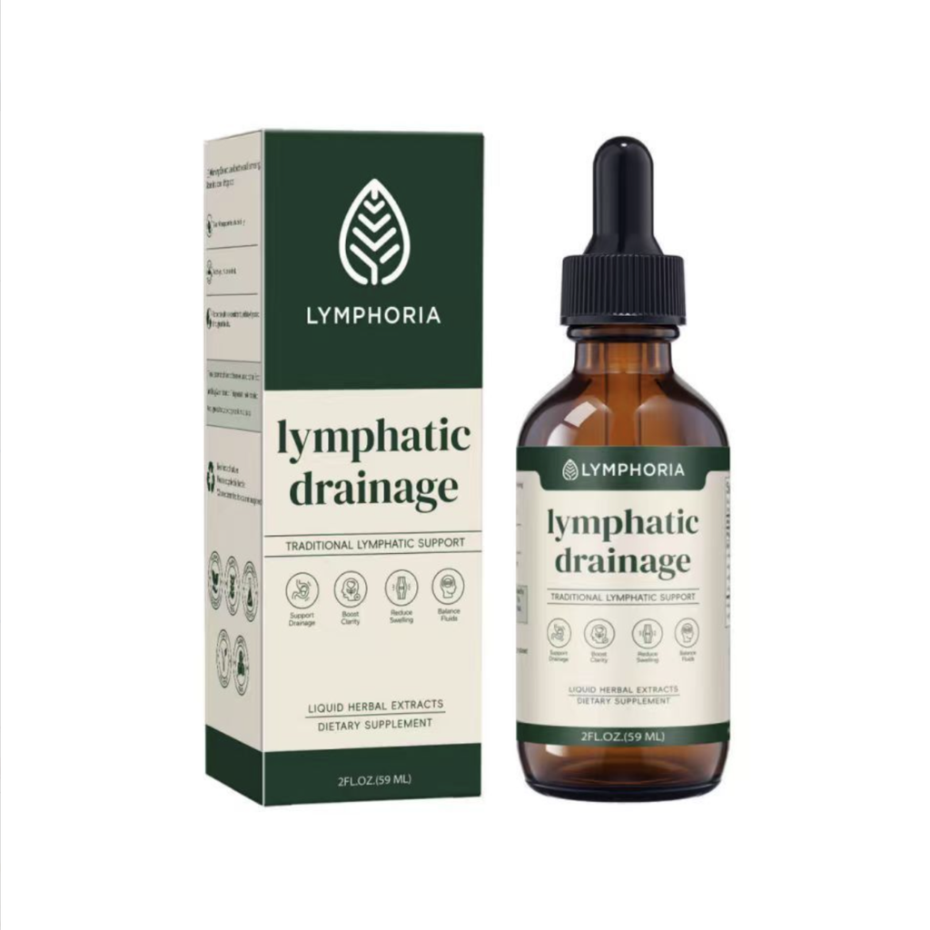 Lymphatic Drainage Drops for Bloat Relief & De-Puff – Cleavers, Red Clover, Stillingia Root & Prickly Ash Bark – Lymph Node Detox Cleanse, Fluid Retention – Alcohol-Free, Vegan, 2 Fl Oz