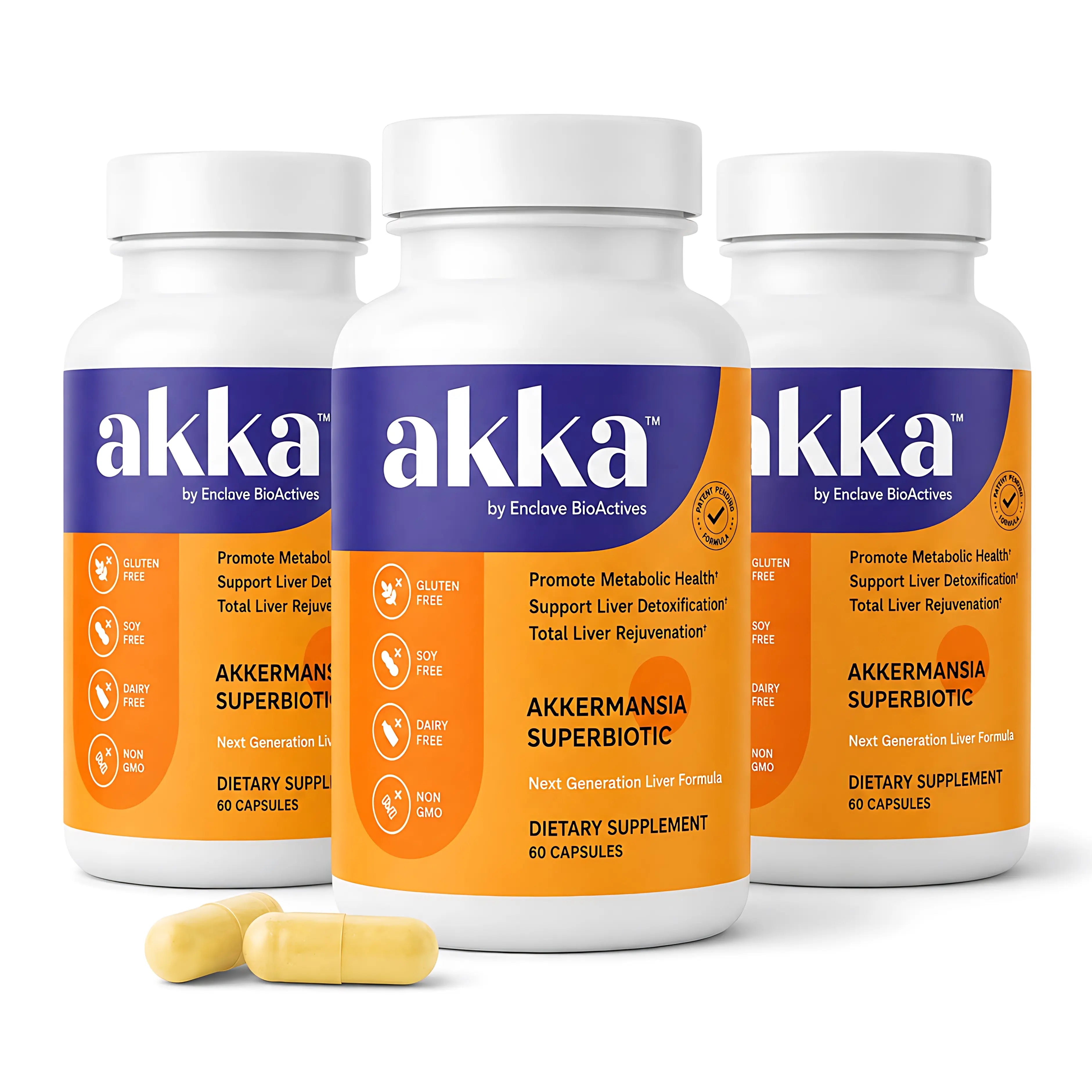 AKKA - Akkermansia Probiotic Liver Cleanse Detox & Repair - Liver Health Supplement for Energy, Digestion & Metabolism with Akkermansia Muciniphila (AKKA Superbiotics), Non-GMO, Gluten-Free, 60 Caps