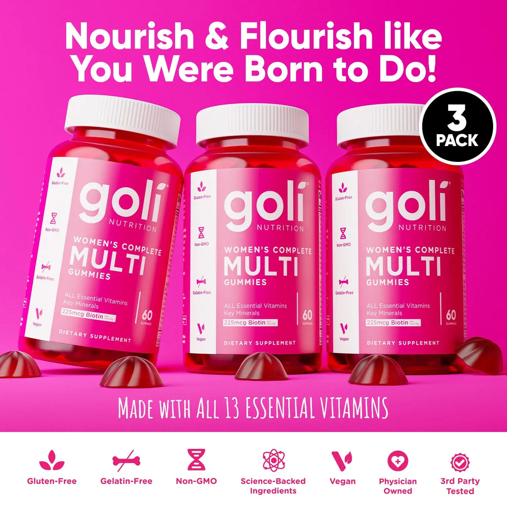 1 Bottle of Women's Complete Multi Gummies. Gluten-Free, Vegan, Non-GMO, and Gelatin-Free.