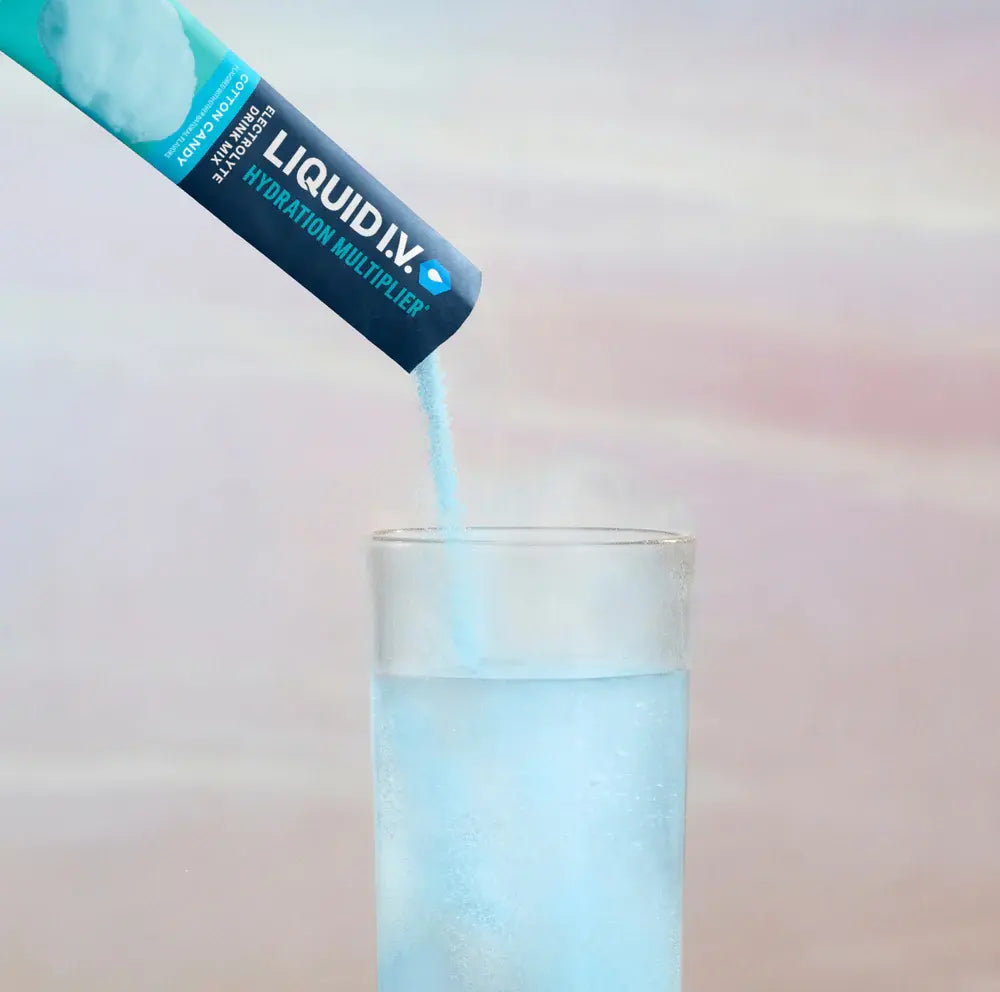 Liquid I.V. Hydration Multiplier - Cotton Candy - Hydration Powder Packets | Electrolyte Powder Drink Mix | Convenient Single-Serving Sticks | 8 Vitamins & Nutrients | 1 Pack (16 Servings)