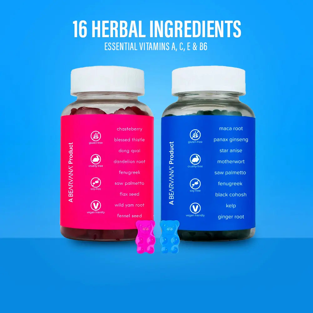 BEARVANA Gummies Combo Pack - Women’s General Wellness Supplement - Berry Flavored - Vitamins and Herbal Ingredients
