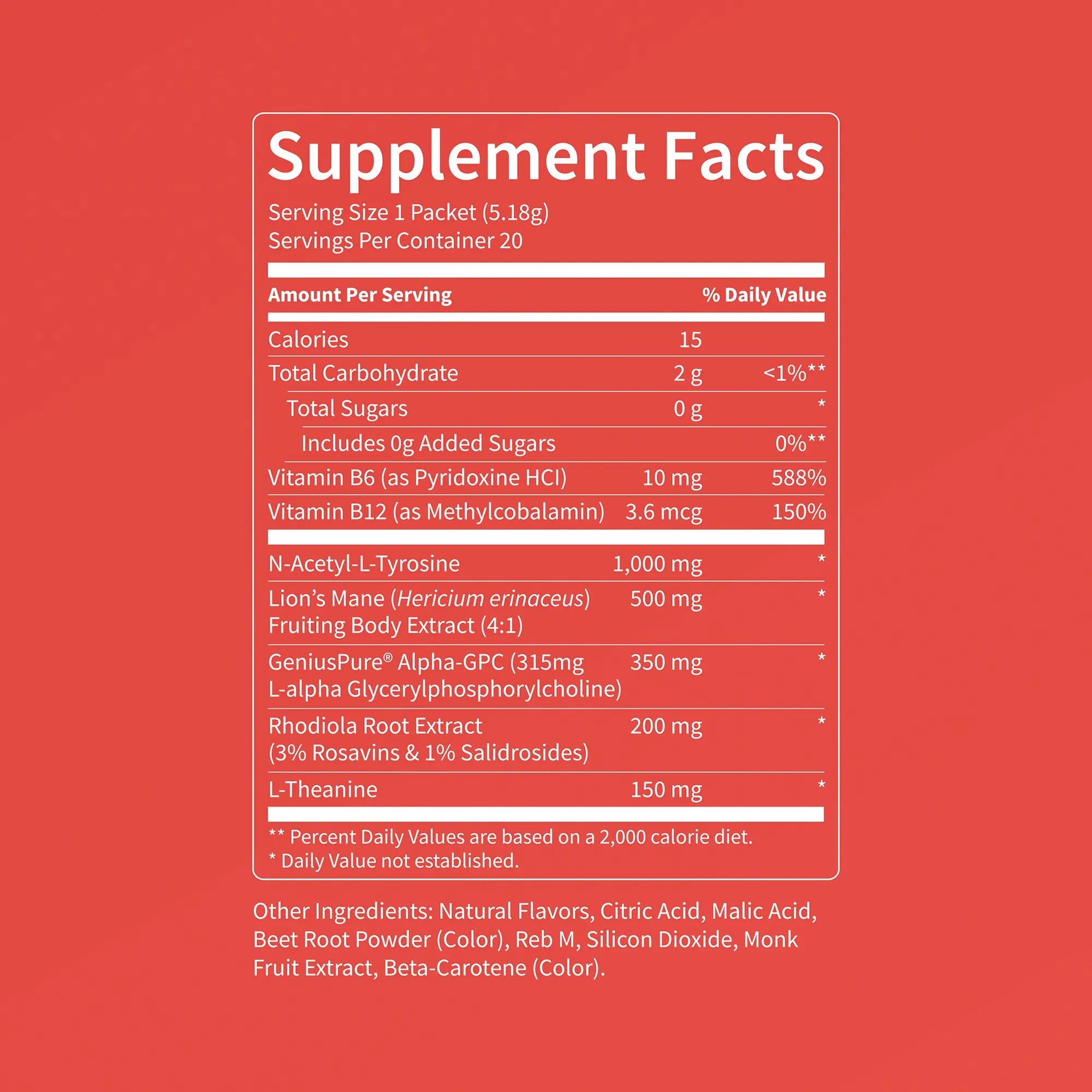 Nello Superfocus – Nootropic Drink Mix with Lion’s Mane, Rhodiola & Alpha-GPC – Supports Memory, Brain Health & Mental Stamina, Enhances Clarity & Sharpness, Helps Fight Brain Fog – Travel Packets (20 Servings) Healthcare Convenient
