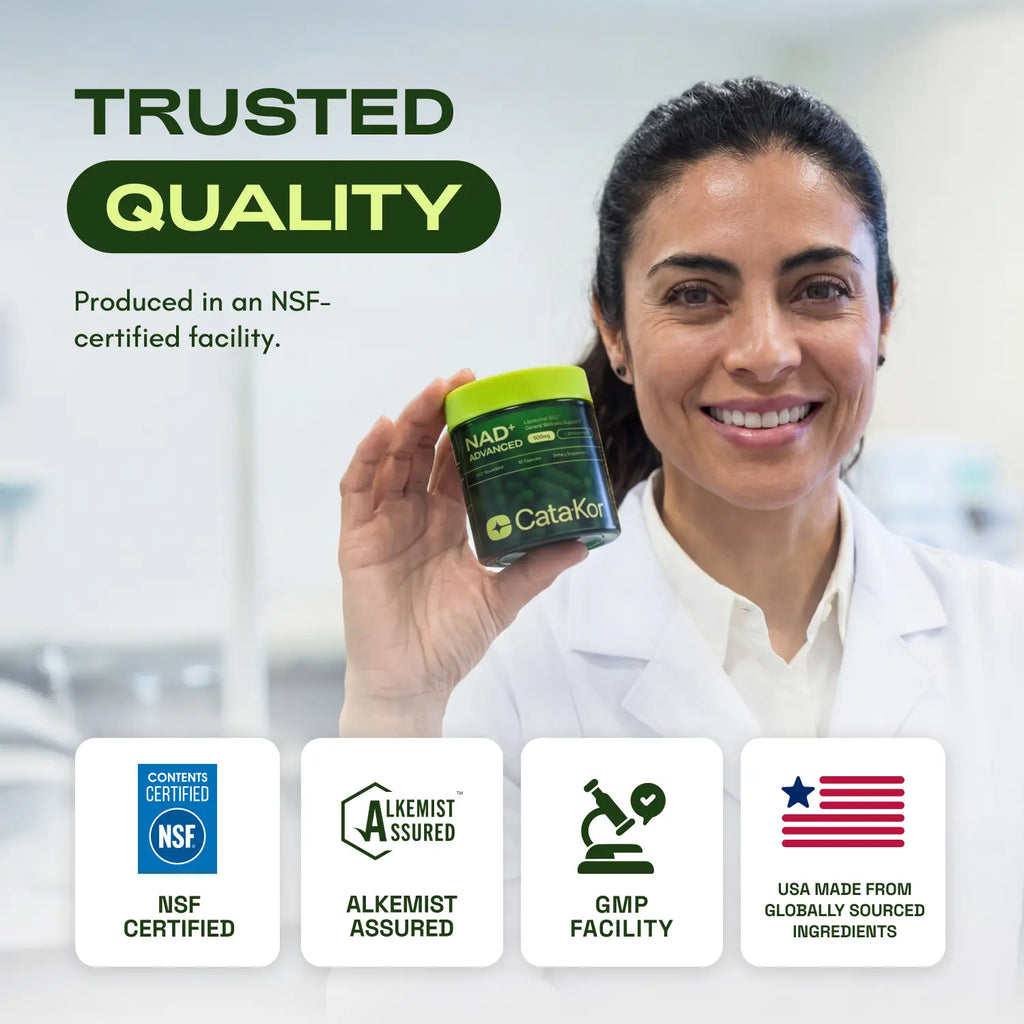 Cata-Kor NAD+ Advanced 500mg - NAD+ Supplement for Energy & Healthy Aging - 60 Count (30 Day Supply) - Previously known as Reus Research NR 900