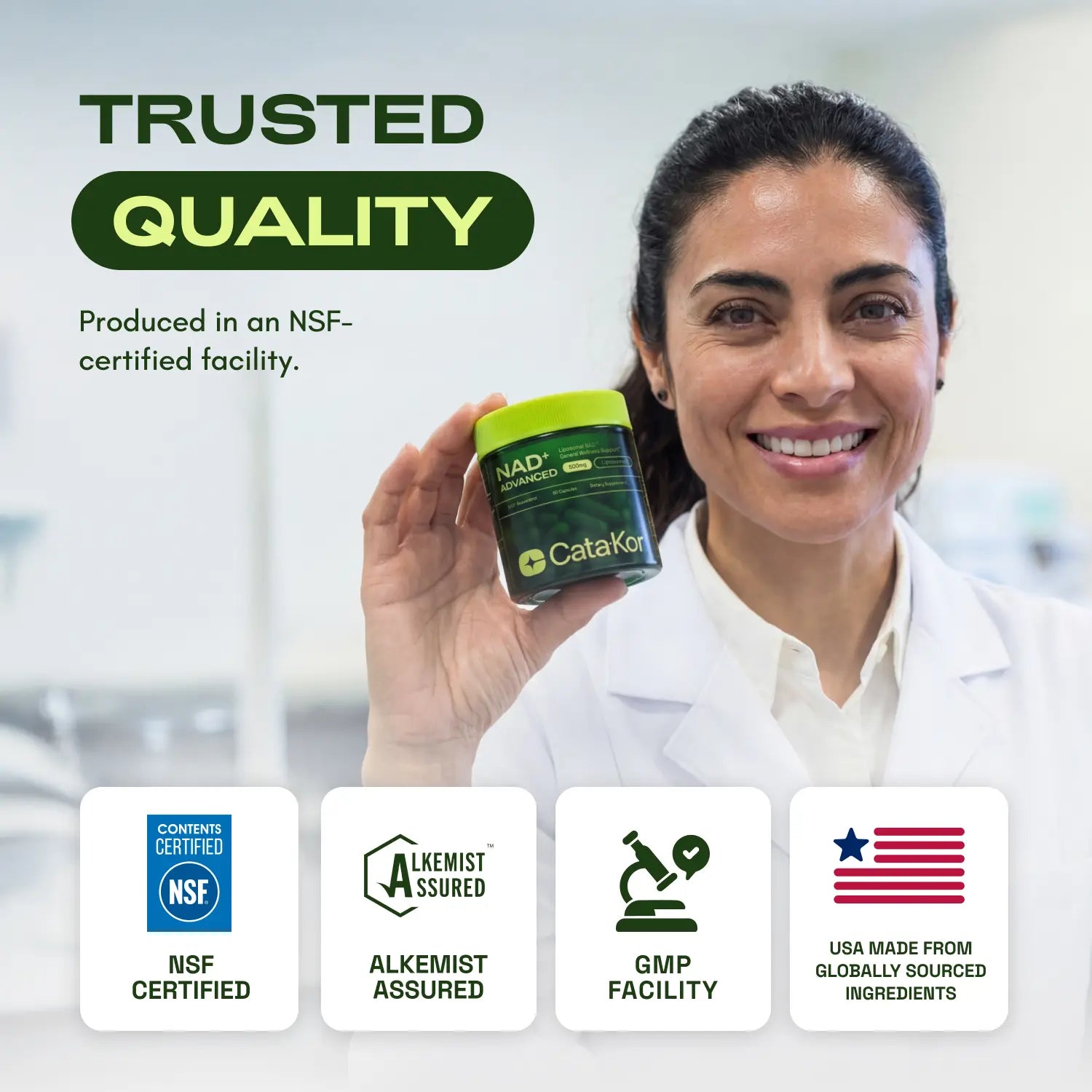 Cata-Kor NAD+ Advanced 500mg - NAD+ Supplement for Energy & Healthy Aging - 60 Count (30 Day Supply) - Previously known as Reus Research NR 900