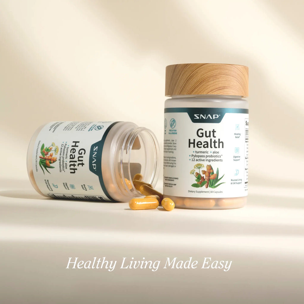 Snap Supplements - Gut Health - 30 Servings - Natural Supplement Capsules Edible Dietary