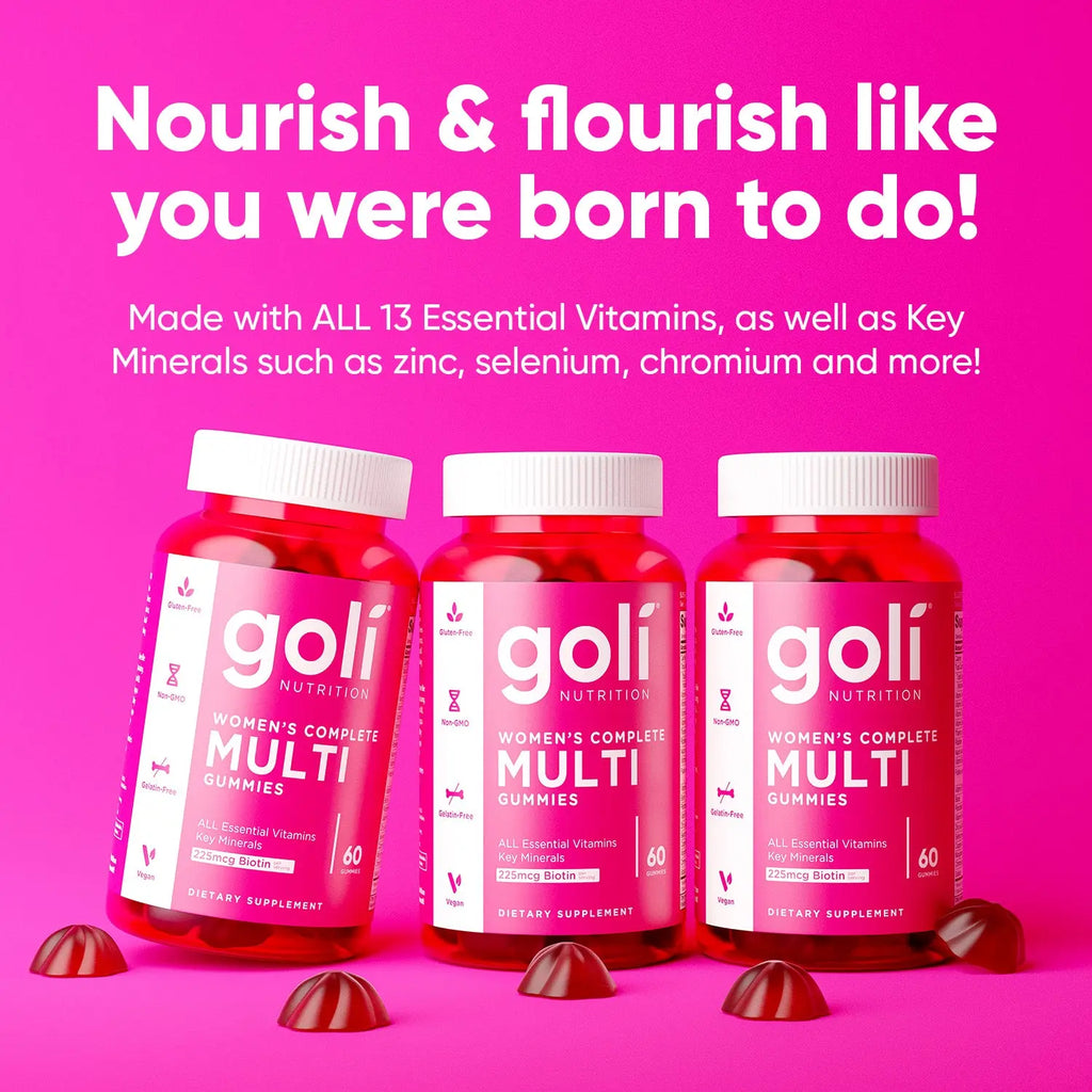1 Bottle of Women's Complete Multi Gummies. Gluten-Free, Vegan, Non-GMO, and Gelatin-Free.