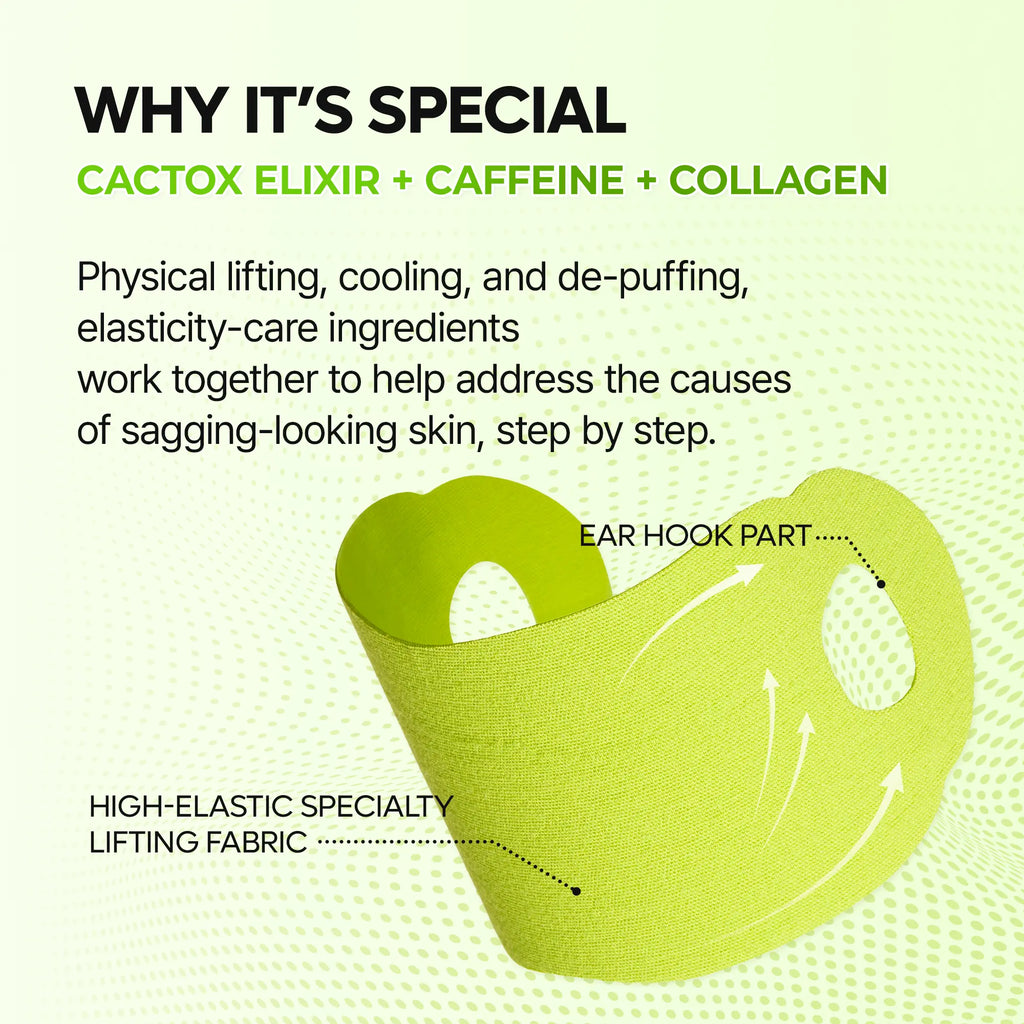 [Dr.Melaxin Official] CACTOX V-LIFTING MEWING BAND with Cactus Cooling Reduce Puffiness & Pore Tightening for Visible Pore Care Skin Repair