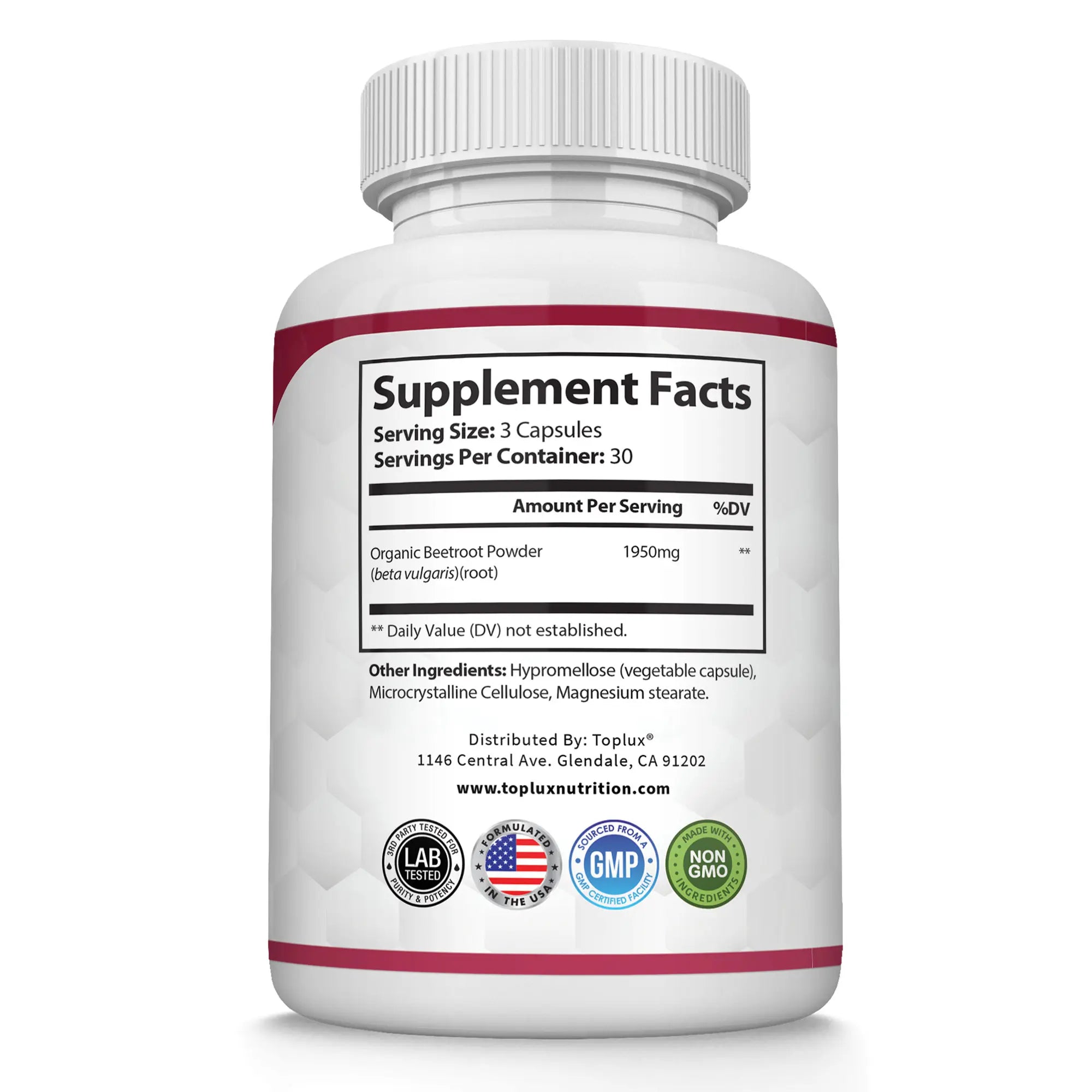 Organic beet root capsules - beetroot for blood flow and circulation, energy and overall health