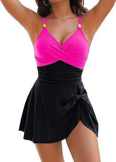 2026 new swimsuit European and American belly cover and thin one-piece swimsuit women