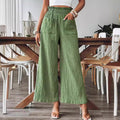 2026 European And American Women's Clothing Solid Color Casual Straight-Leg Pants