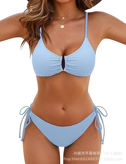 2026 new split bikini swimsuit women's sexy solid color swimsuit