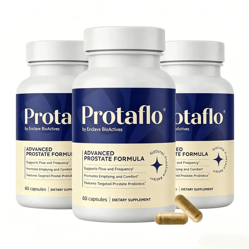 Enclave BioActives Protaflo Prostate Formula, D3, Zinc, Selenium, Pumpkin Seed, Saw Palmetto Free, Prostate Support, 60 Capsules