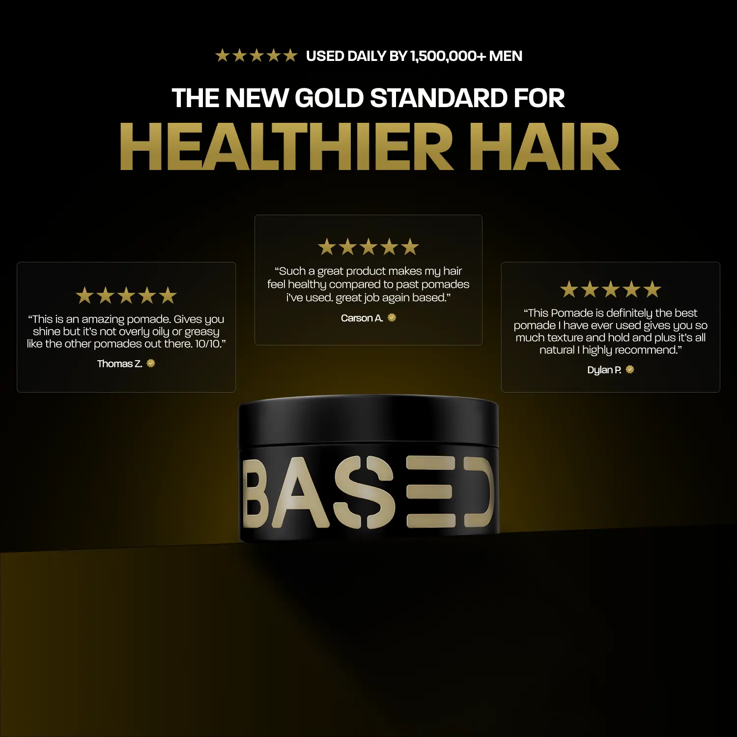 BASED Pomade | Medium Hold & Medium Shine | Simple, Effective, BASED.