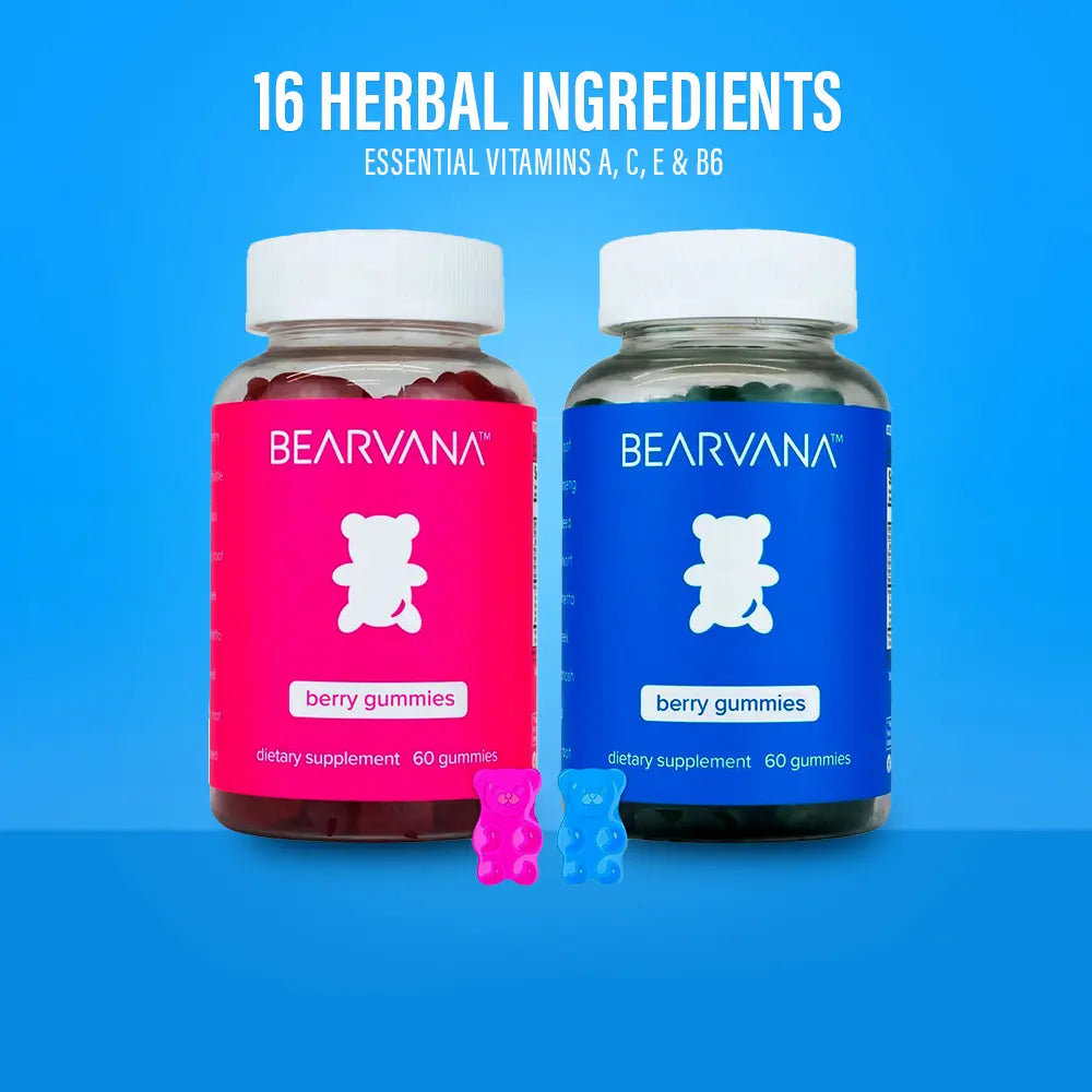 BEARVANA Gummies Combo Pack - Women’s General Wellness Supplement - Berry Flavored - Vitamins and Herbal Ingredients