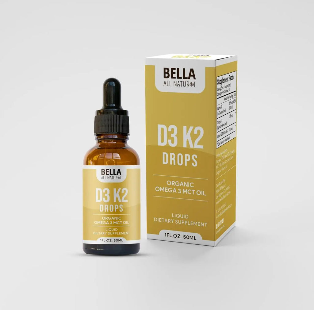 Bella All Natural D3 K2 Drops and Probiotics MAX