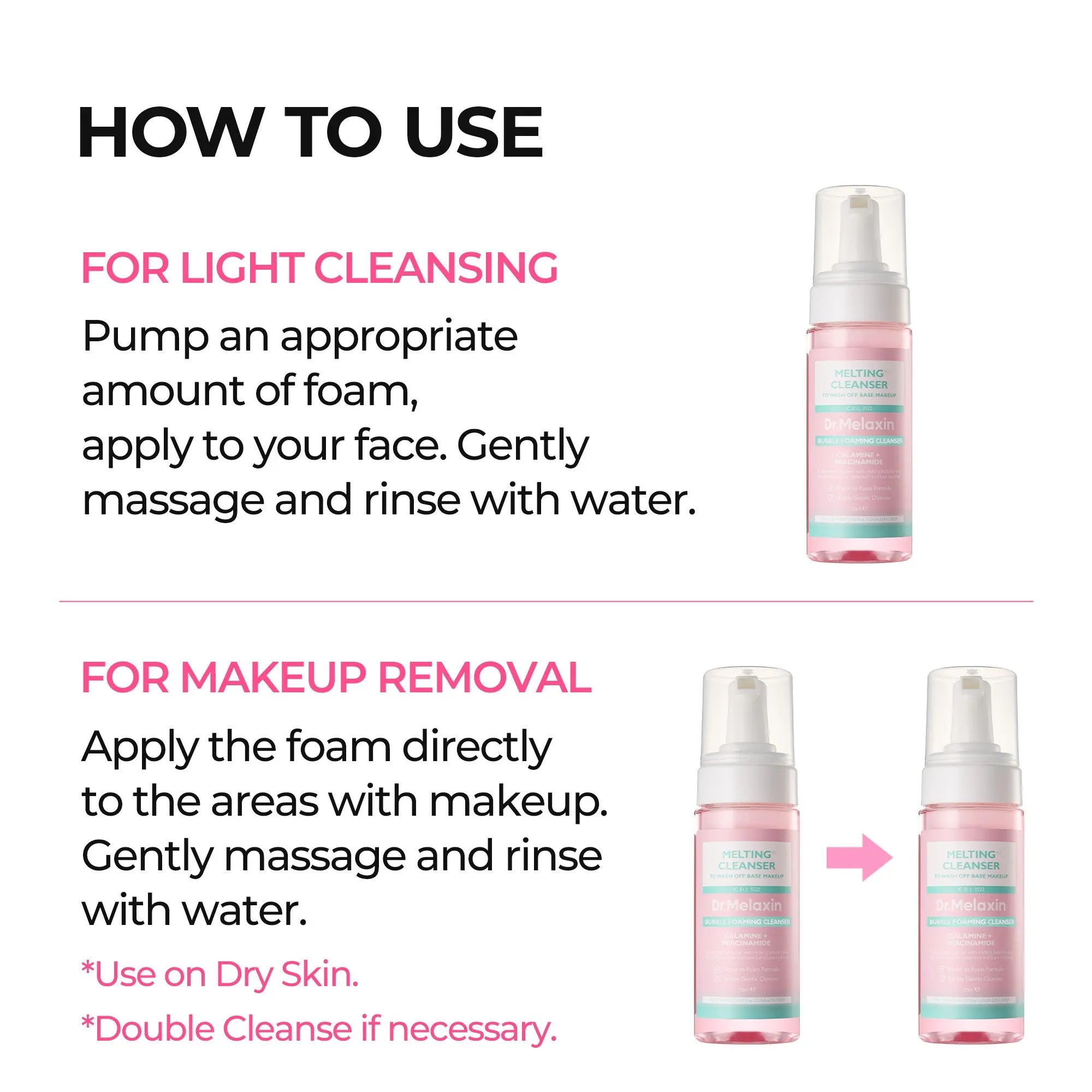Melting Cleanse Hypoallergenic Makeup remover with Quick Bubble, Deep Pore Cleansing for all skin type, 150ml