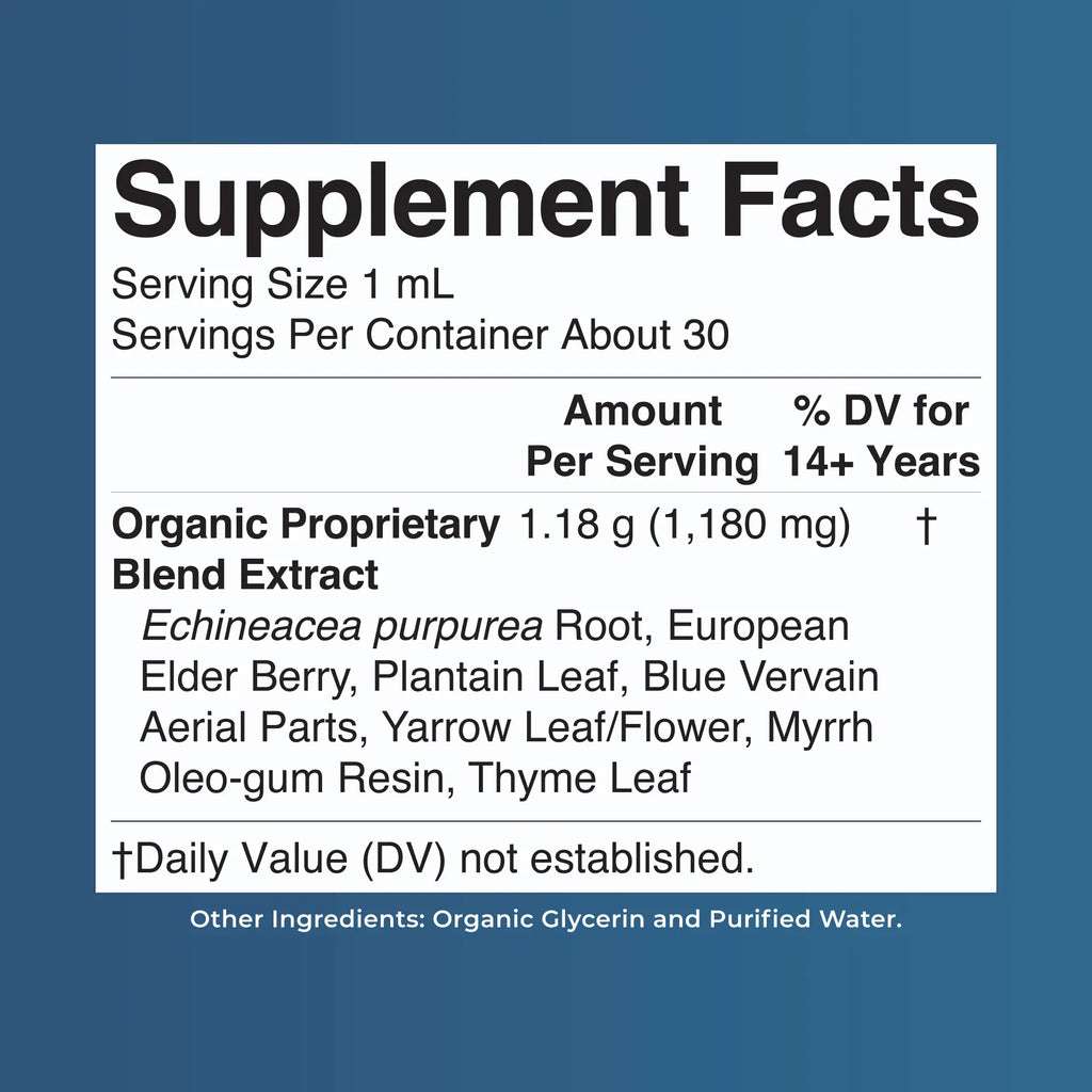 MaryRuth's Lymphatic Support Herbal Blend Liquid Drops - USDA Organic - Echinacea & Elderberry - Blue Vervain - Vegan - 30 Servings