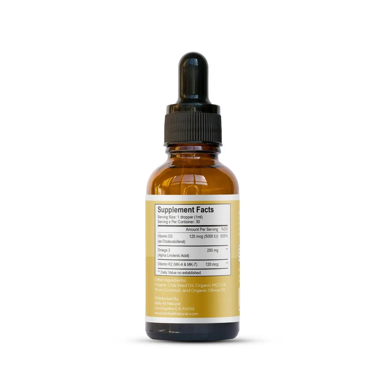 Bella All Natural D3 K2 Drops and Probiotics MAX