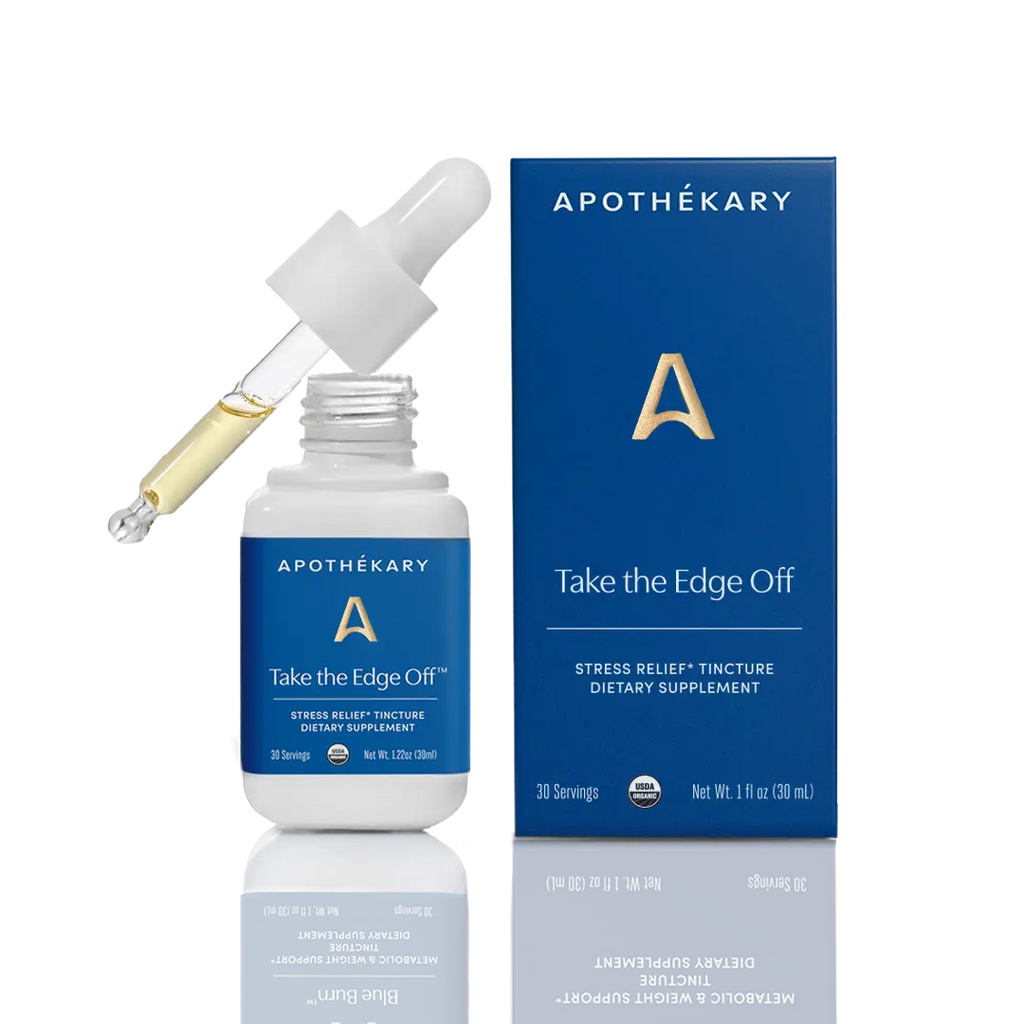 Apothékary Take the Edge Off - Stress & Tension Relief Liquid Herbal Drops* | Alcohol-Free, Certified Organic, Non-GMO Project Verified, Certified Gluten-Free, PETA Certified Vegan & Cruelty-Free, Third Party Tested, Plant-Based, Made in the USA