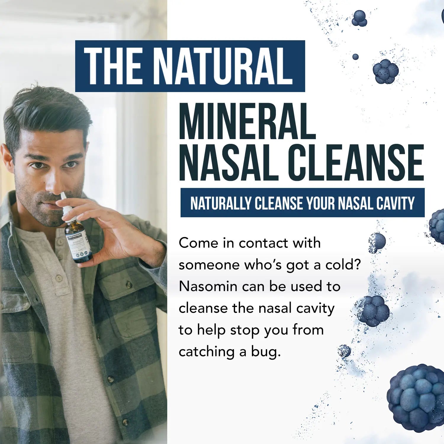 Nasomin Nasal Iodine – Nasal Cleanse– Neutralize Nose - Iodine + Fulvic Acid Blend -100%25 Natural Mineral Complex – (2 oz. Bottle+Nasal Sprayer) Oral Daily