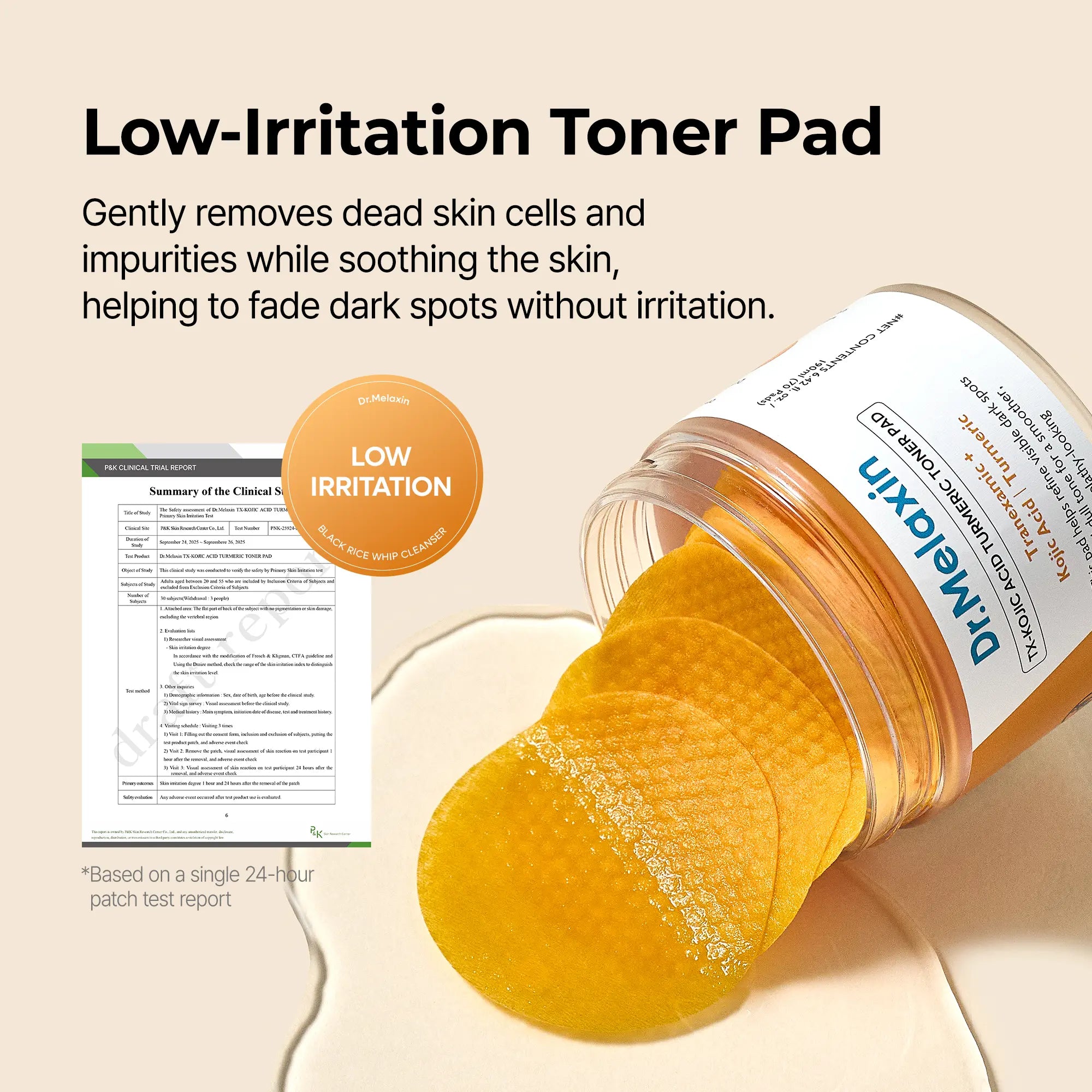 [Dr.Melaxin Official] Kojic Acid Turmeric TX Toner Pad 70pads, Dark Spot & Pigmentation Care for Uneven Skin Tone