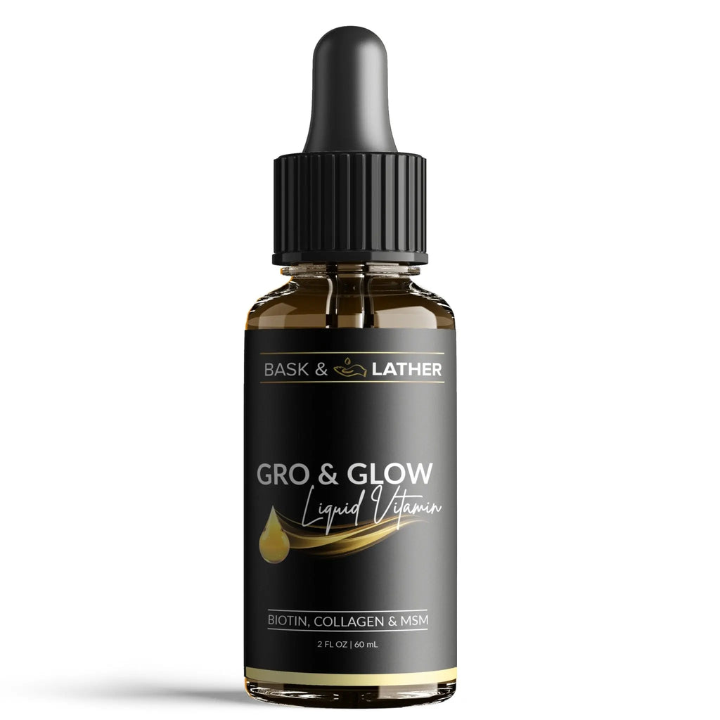 BASK AND LATHER Scalp Stimulator Hair Growth Oil - Lightweight Rosemary & Mint Blend for Thicker, Fuller Hair, Alopecia Support & Hair Regrowth