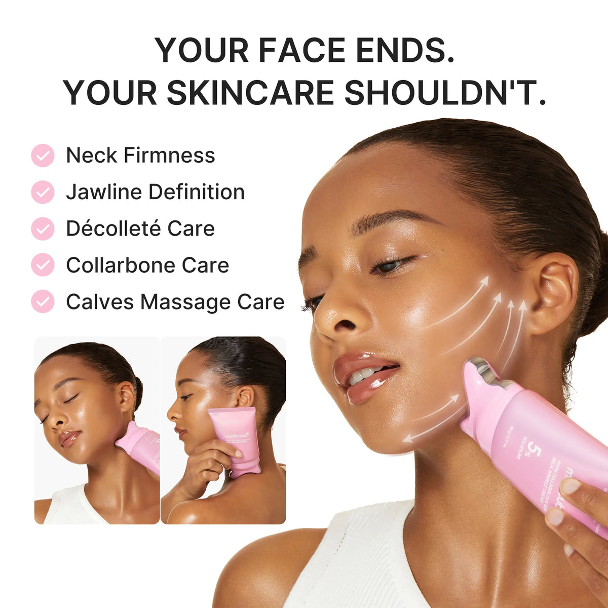 [NEW] [medicube] PDRN Collagen Gua Sha Neck Wrinkle Cream | Built-In Gua Sha Massager with Volufiline 5%25 + PDRN | Firming, Contour Care for the Look of Fine Lines, Jawline, Neck, Décolleté,Underarms, Chest, Legs, Shoulder | Massage Cream | Korean Skinca
