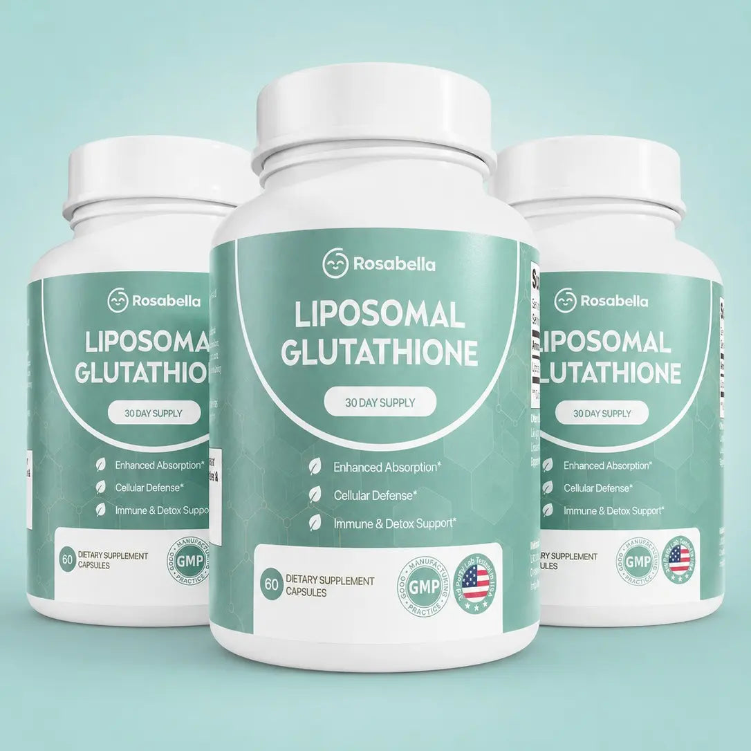 Liposomal Glutathione Capsules – Skin Glow, Immune & Detox Support (60 Count) - Rosabella