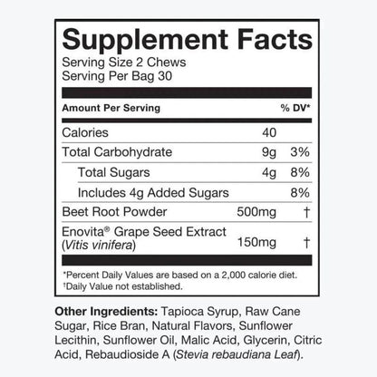 HumanN Super Beets Heart Chews –Pomegranate, 60 Count for Blood Pressure Support
